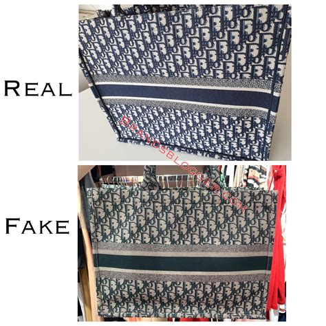 dior book tote original vs fake|dior book tote size comparison.